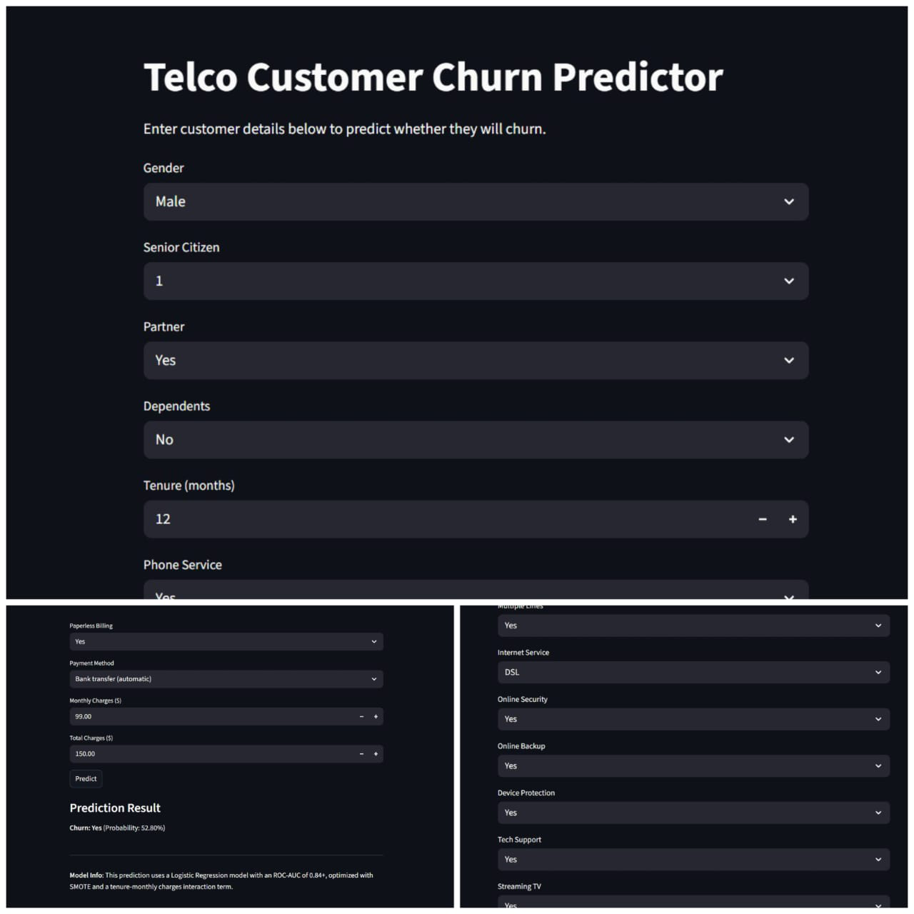 Customer churn prediction
